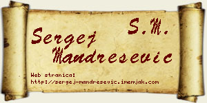Sergej Mandrešević vizit kartica